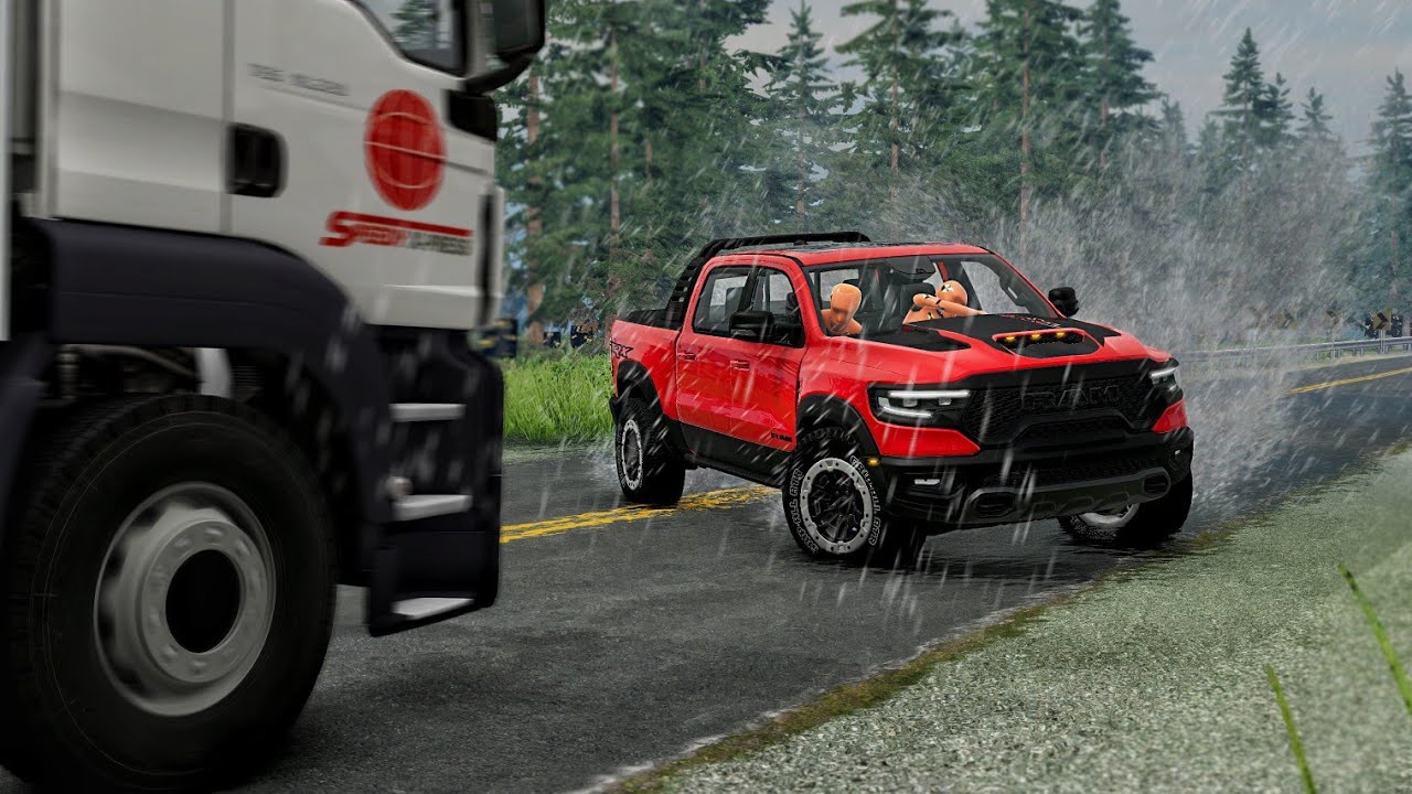Realistic Hydroplane and Icy Crashes #01 | BeamNG.drive