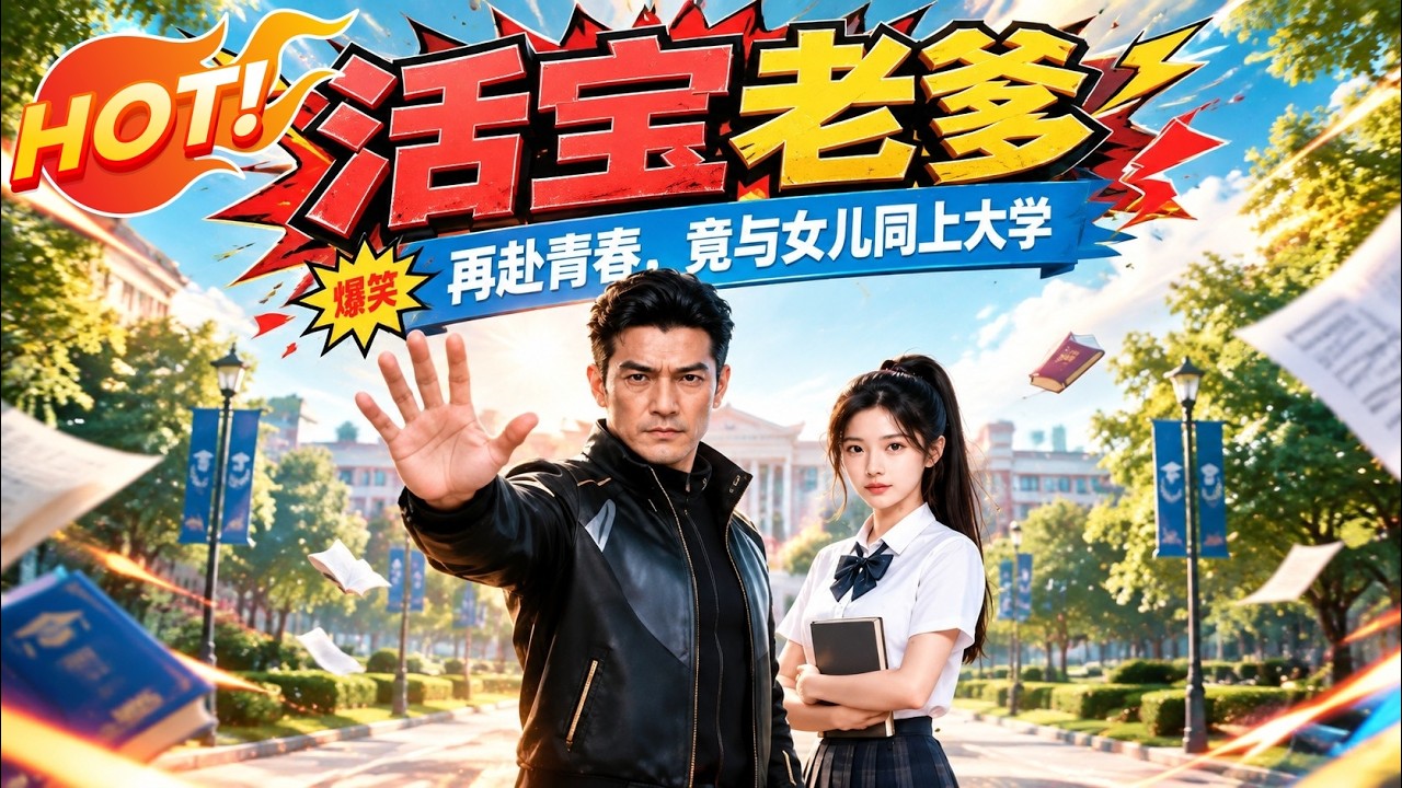 ⚡【新番速递】《活宝老爹再赴青春，竟与女儿同上大学》45岁硬核老爸觉醒系统重返青春，考入大学竟和亲女儿成了同学！ #爱看动漫 #最新漫剧 #玄幻 #逆袭 #漫剧合集