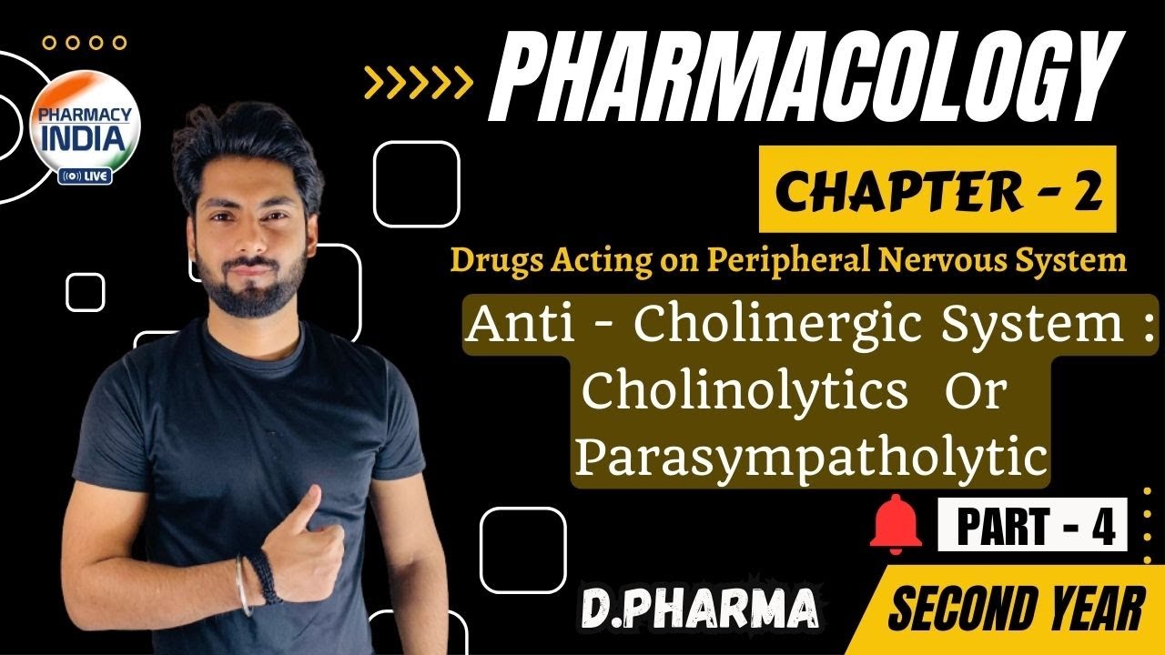 Anti - Cholinergic System : Cholinolytics Or Parasympatholytic | CH2 | P4 | PHARMACOLOGY | 2nd YEAR