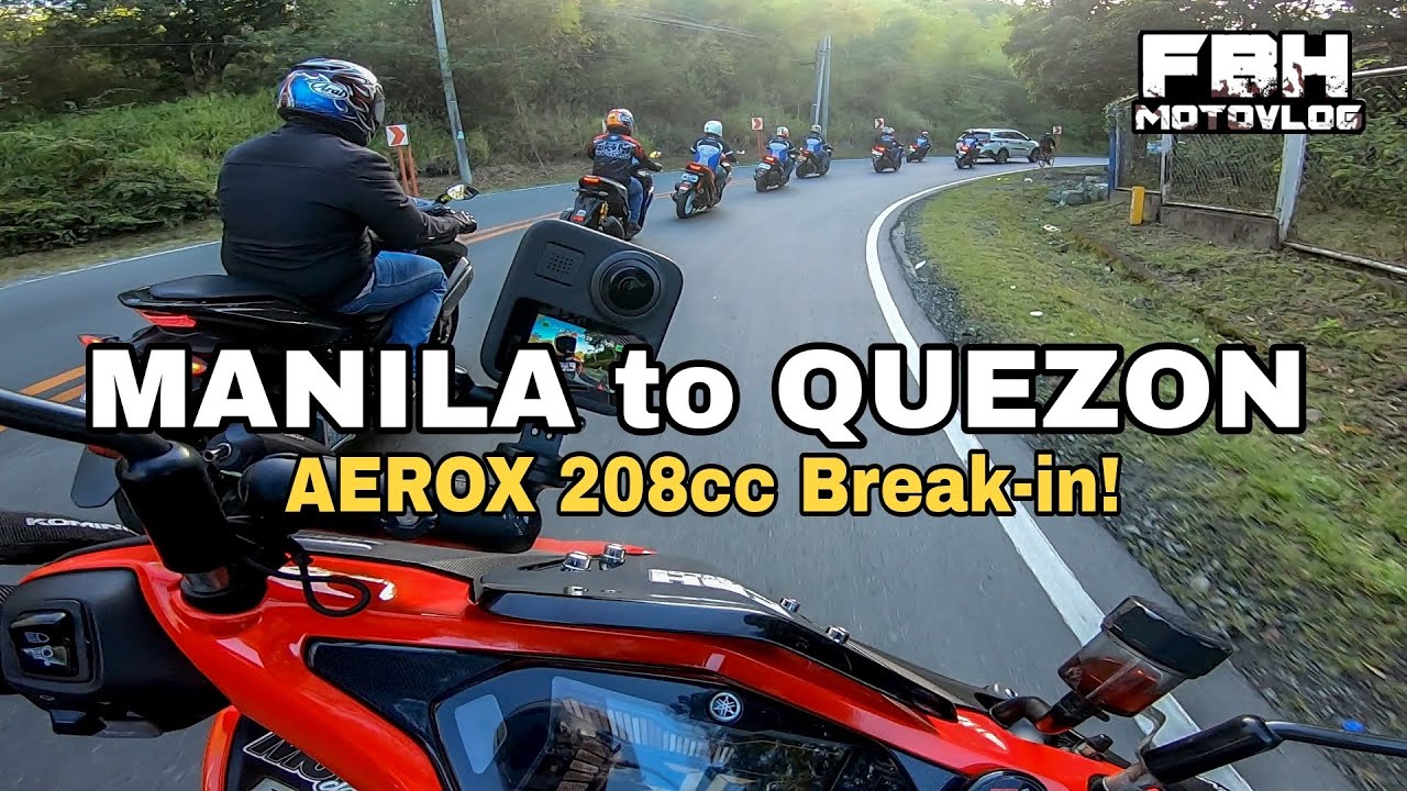 MANILA to QUEZON Province Ride | Aerox 208cc Break-in! | My DRONE crashed!
