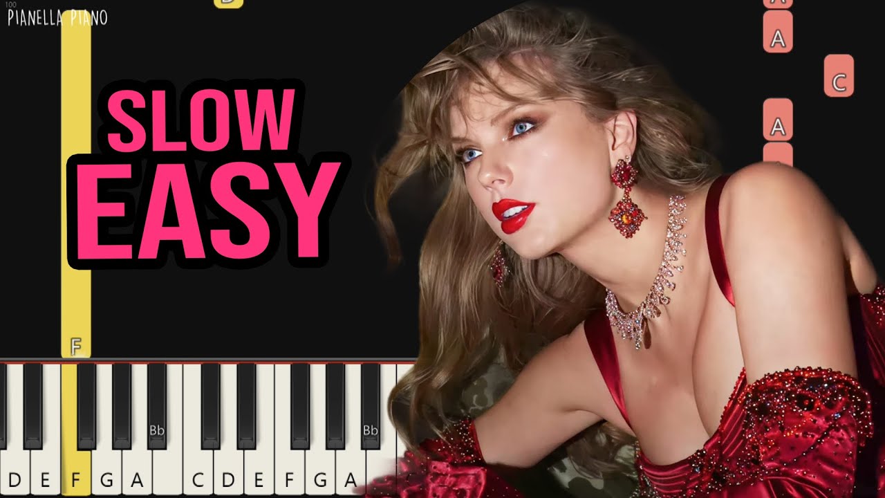 Taylor Swift - The Fate of Ophelia | SLOW EASY Piano Tutorial by Pianella Piano