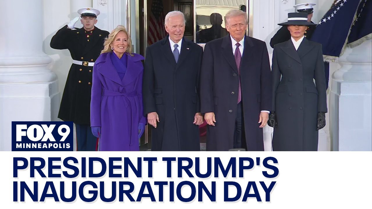 President Joe Biden greets President-elect Donald Trump at White House