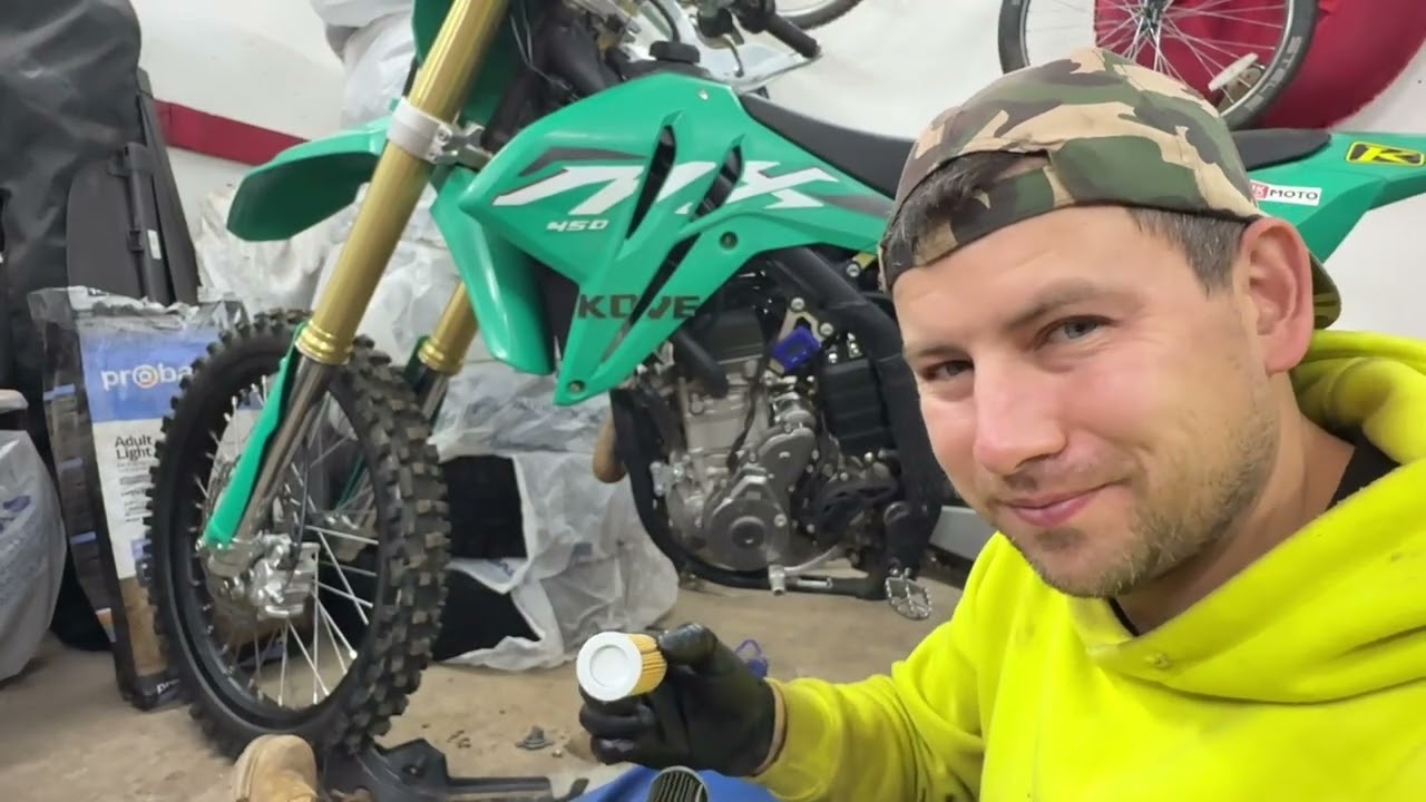 Замена масла на Мотоцикле KOVE MX450 с секретиком