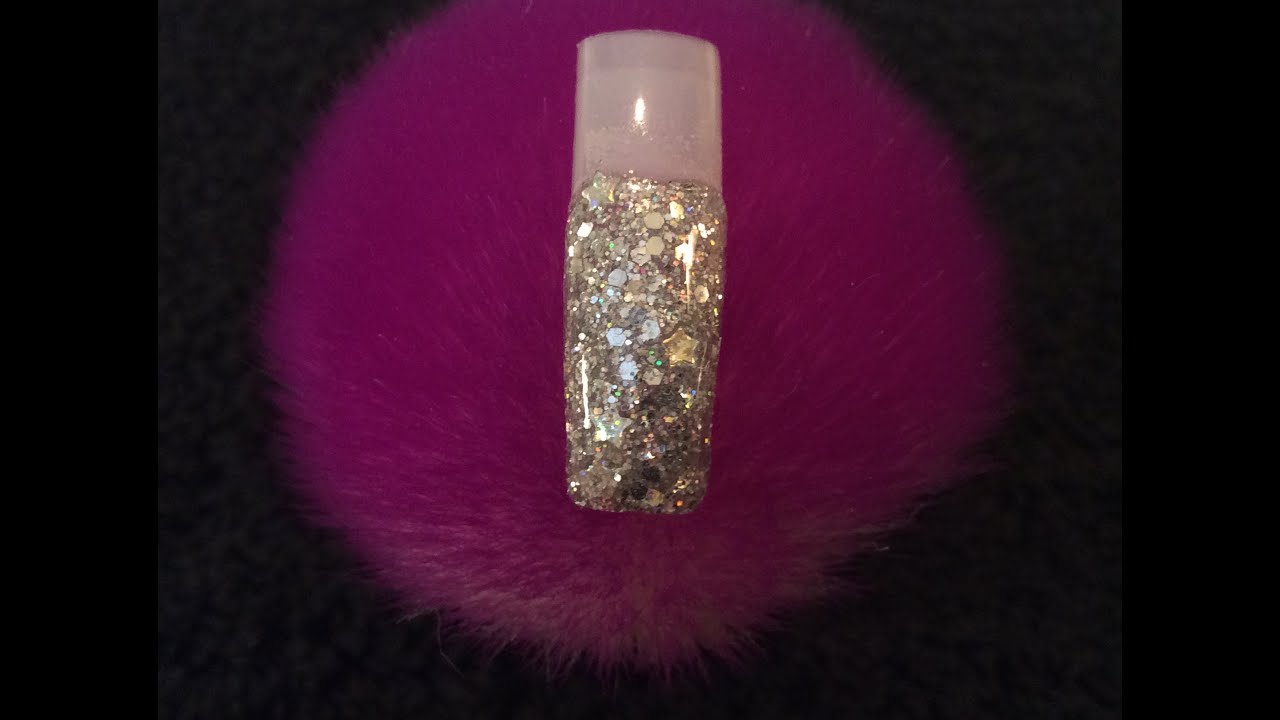 Silver Glitter Mix - Acrylic Nail -