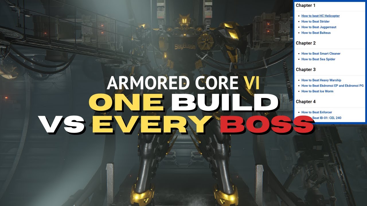 Armored Core 6: One Build Vs Every Boss