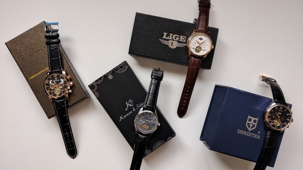 Mechanical Wrist Watches Review - LIGE, Derieter, Forsining and Kronen & Soehne