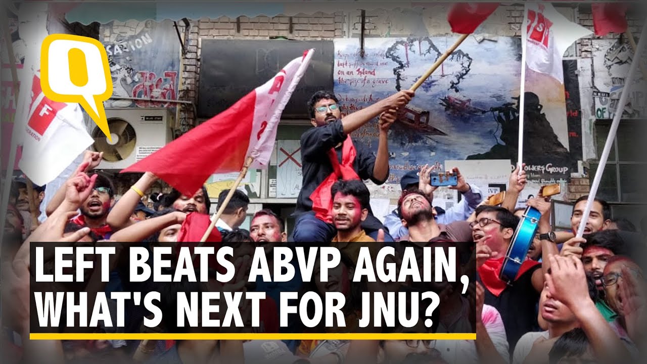 JNU Goes Red Again, Left & ABVP React to Student Polls Verdict | The Quint