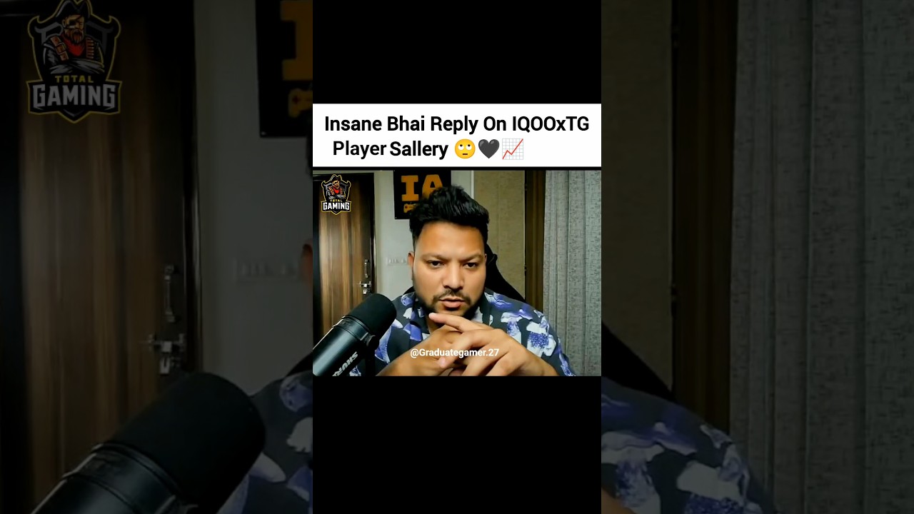 Insane Bhai Reply On TG Player Sallery🙄🖤📈#freefire #fozyajay #insane #tgesports #totalgaming #ffmic