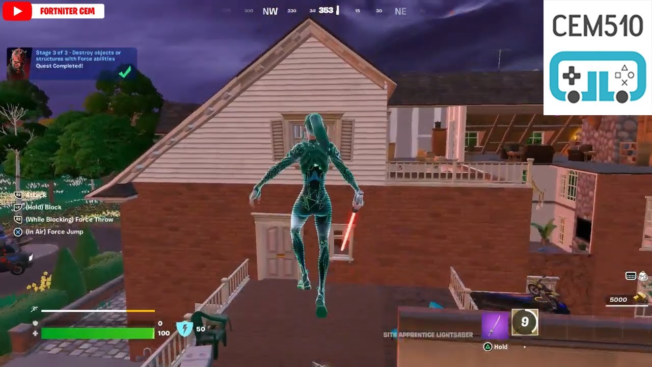 Destroy objects or structures with Force abilities Fortnite Find The Force Quests