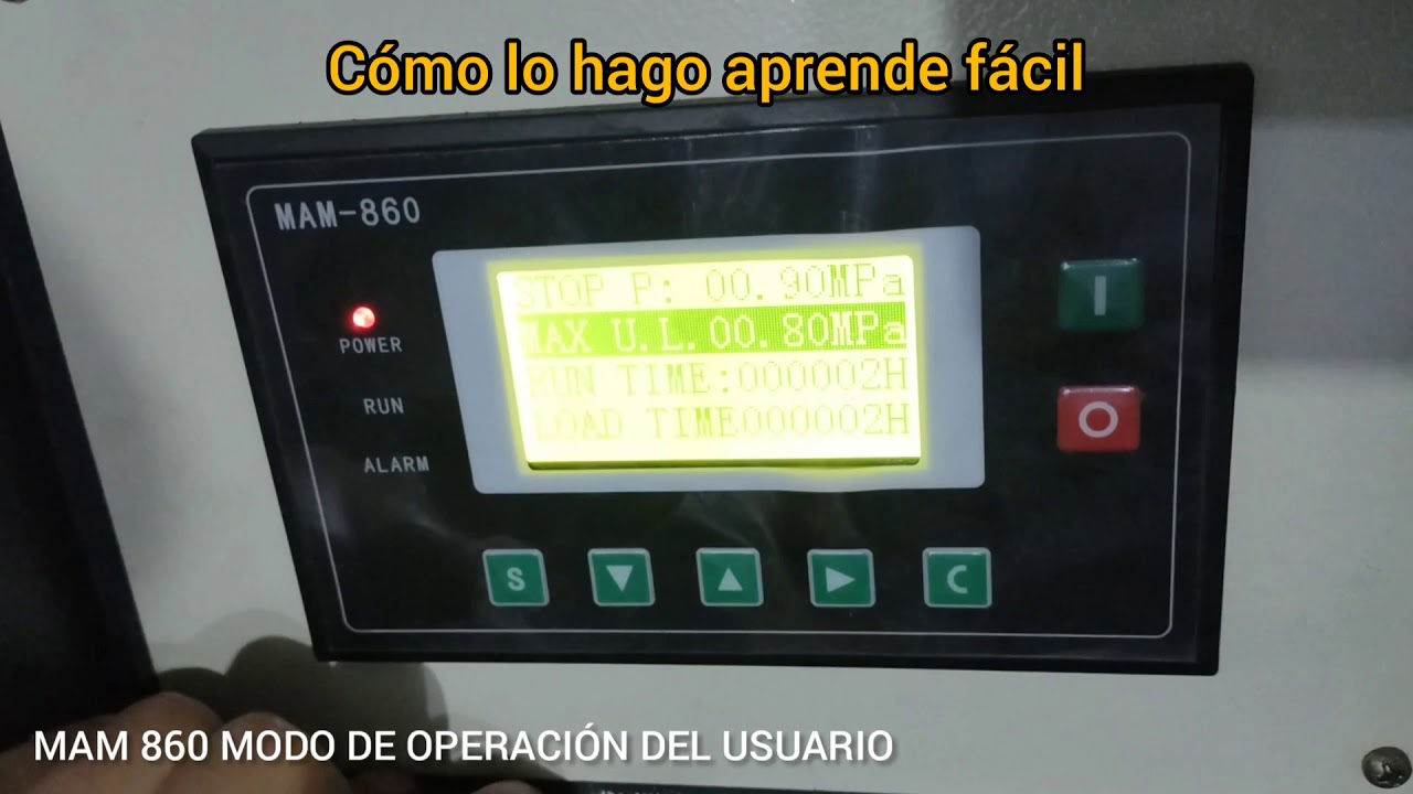 COMO OPERAR EL CONTROLADOR MAM-860 COMPRESOR DE TORNILLO REINICIO DE MANTENIMIENTO PROGRAMADO