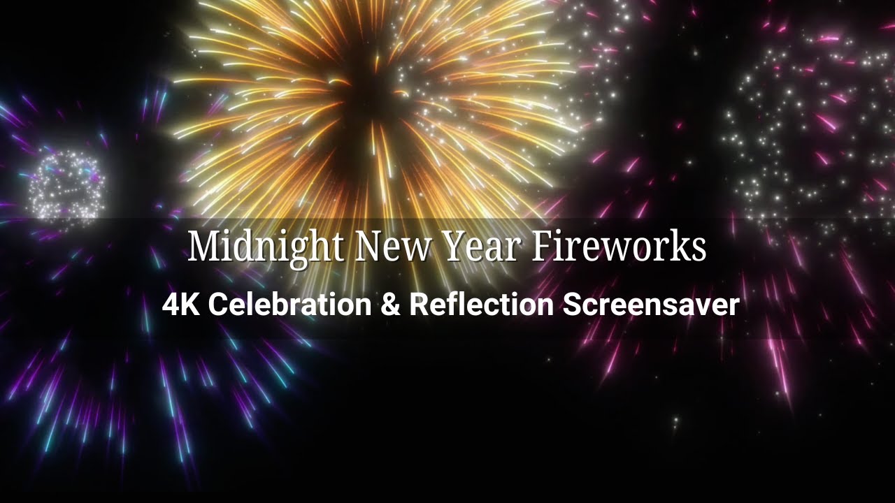 Festive Fireworks Display Full Show | Happy New Year Fireworks Screensaver 🎇
