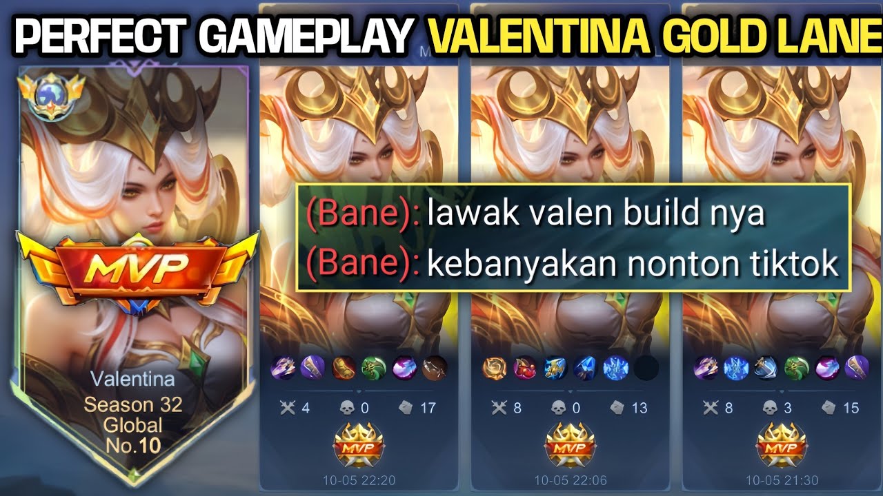 PERFECT GAMEPLAY MCL VALENTINA GOLD LANE!! TERNYATA SE OP INI BUILD ATTACK SPEED 😱 - MOBILE LEGENDS