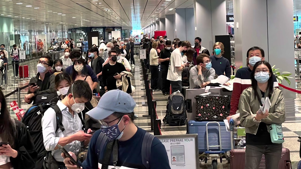 VTL Experience Singapore On-arrival PCR test long queues at Changi Airport December 2021