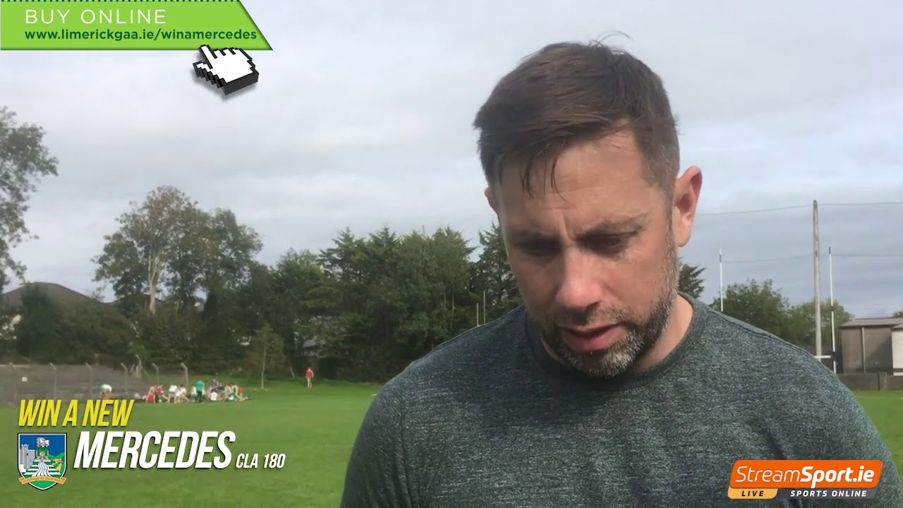 Niall Fitzgerald chats to media after Ballylanders beat Ballysteen