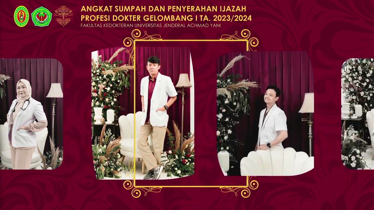 ANGKAT SUMPAH DAN PENYERAHAN IJAZAH PROFESI DOKTER GELOMBANG I T.A 2023/2024