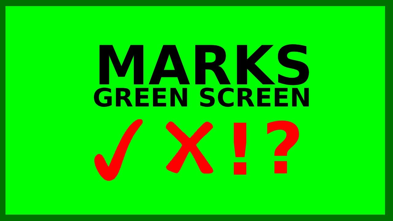 #MarksGreenScreen 4K Right Wrong Question mark Greenscreen effect