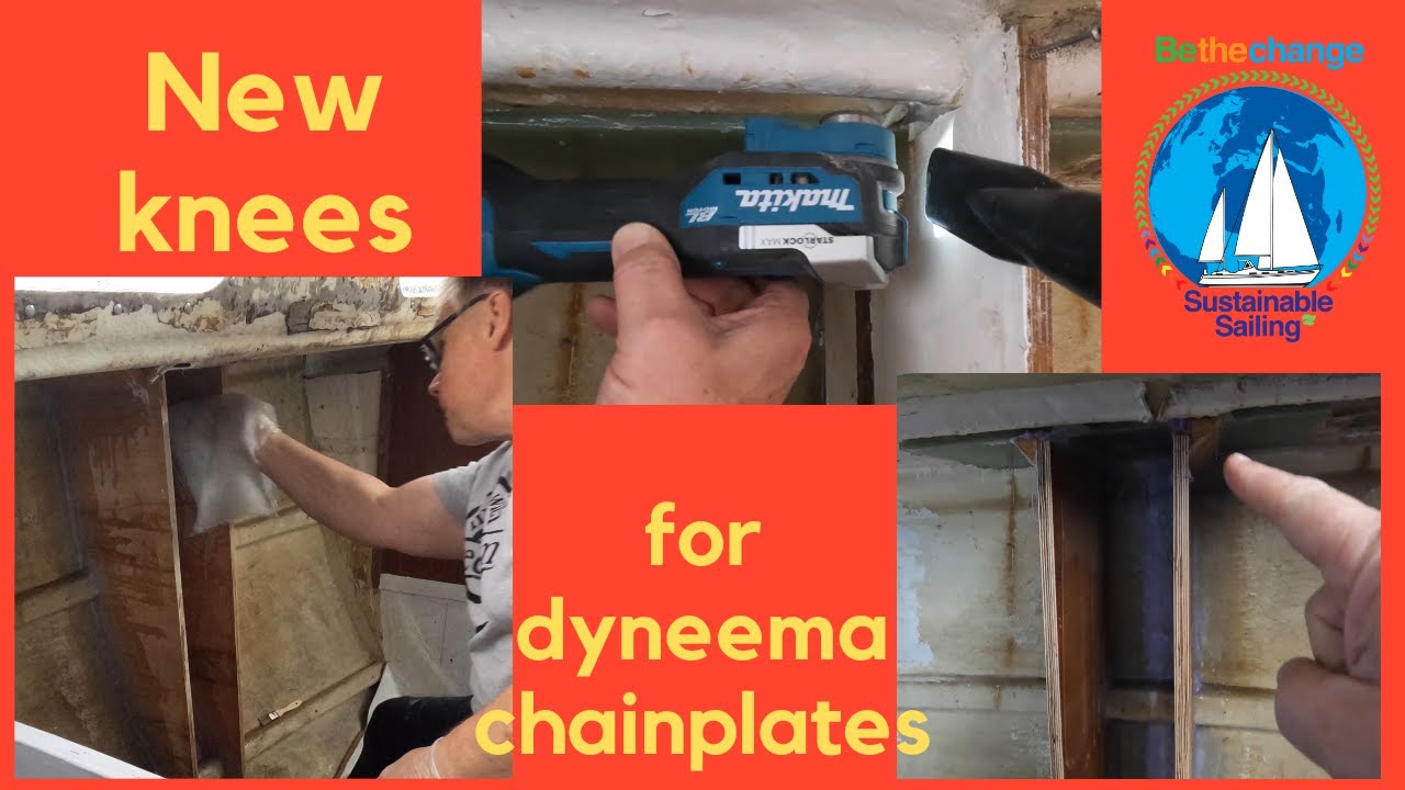 Building new knees for our new dyneema cap shroud  chainplates #DIY #BoatRefit #Rigging