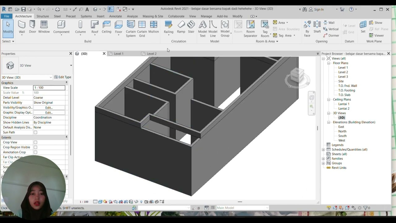 TUTORIAL REVIT ARSITEKTUR, MEMBUAT RUMAH 2 LANTAI
