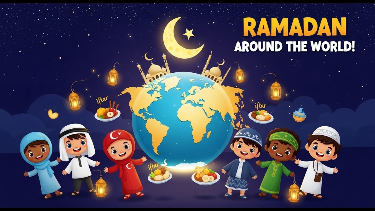 Ramadan Around the World 🌙🌍 | How Muslims Celebrate Ramadan in Different Countries (Kids Story)