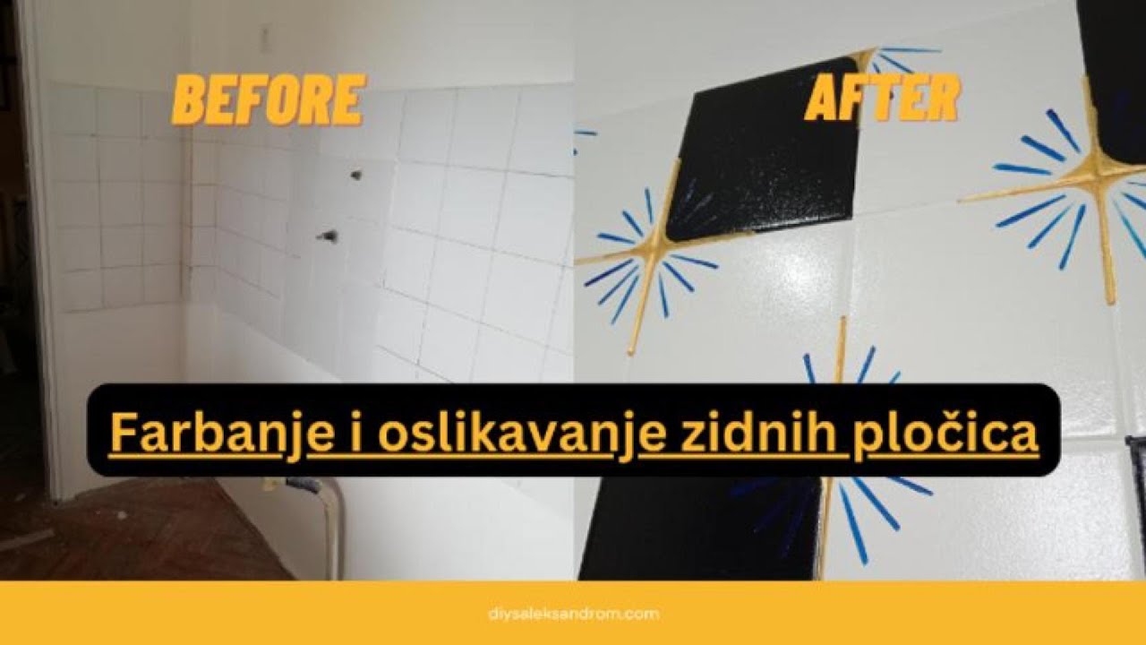 Kako ofarbati i oslikati zidne pločice u kuhinji/ How to paint wall tiles in the kitchen