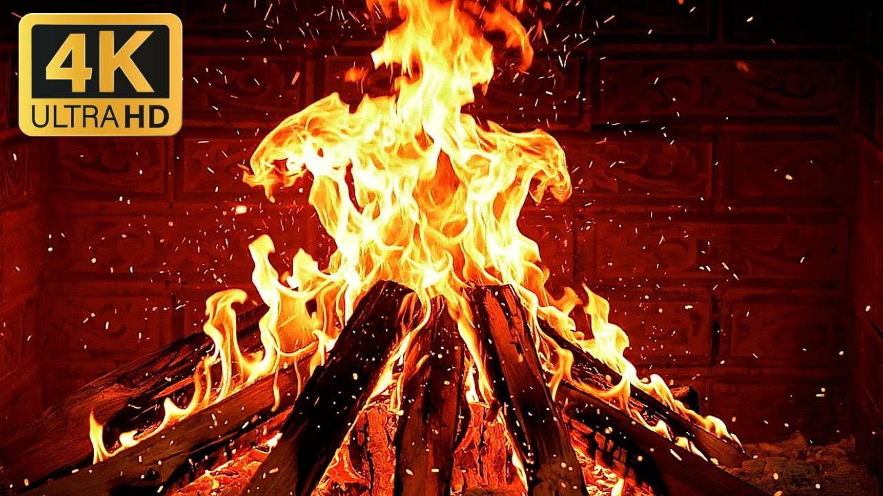 Fireplace 4K 🔥 | Relaxing Fire Sounds for Deep Sleep, Insomnia Relief & Cozy Evenings