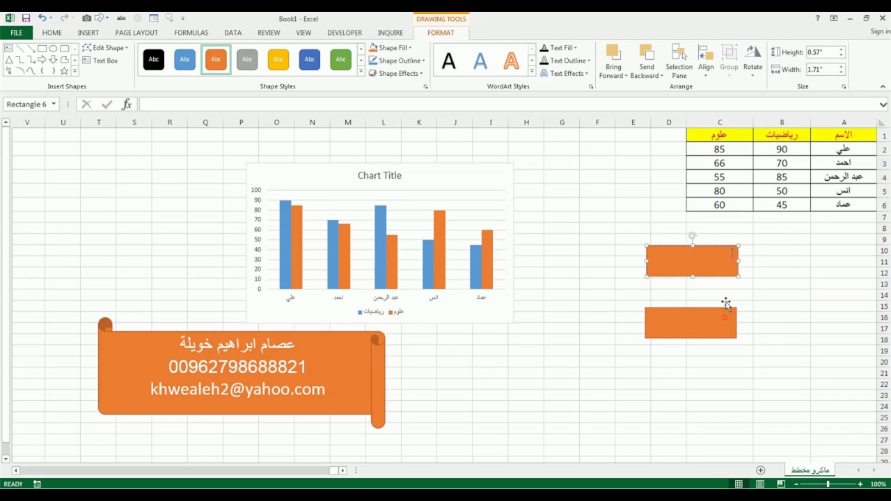عمل ماكرو لتغير نوع المخطط macro to change chart type