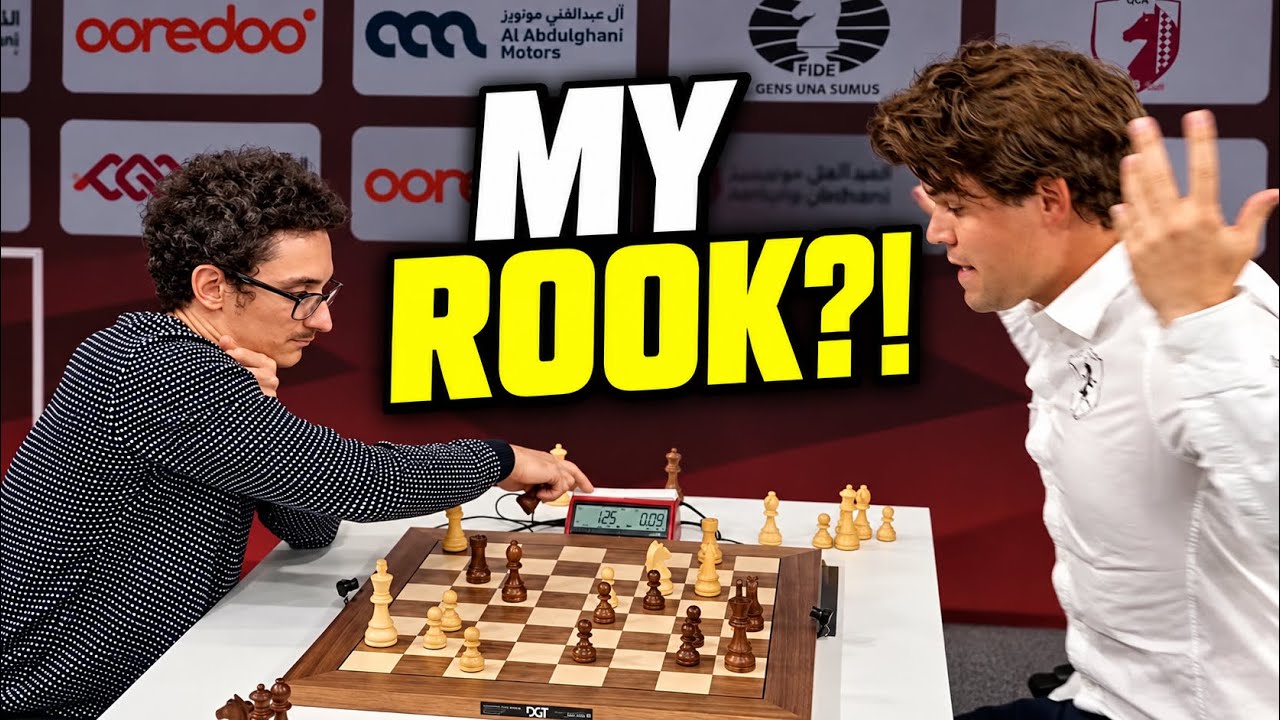 Magnus Carlsen Blunders His ROOK&hellip; His Reaction Says It All! | vs Caruana