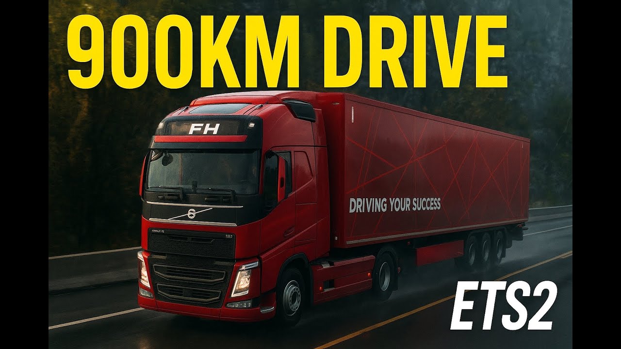 Euro Truck Simulator 2 : Volvo FH14 500hp, Relaxed delivery in rainy weather.