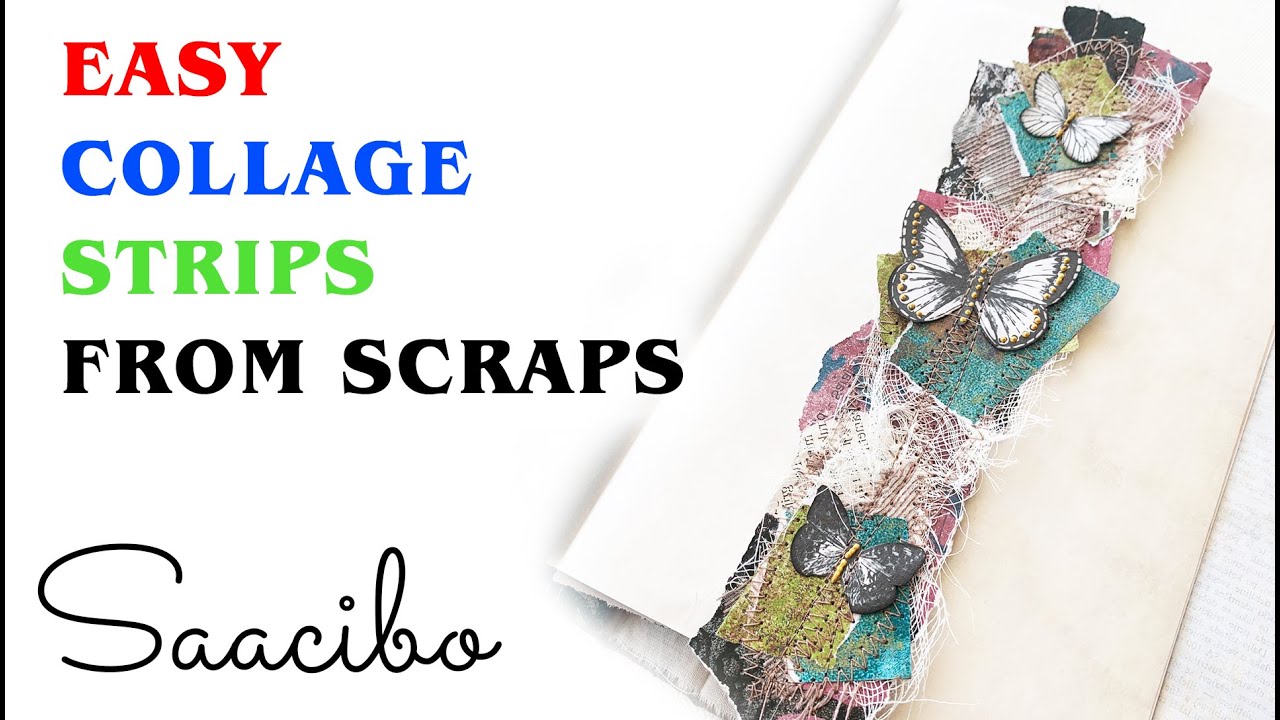 EASY Collage Strips #massmaking #junkjournalembellishments