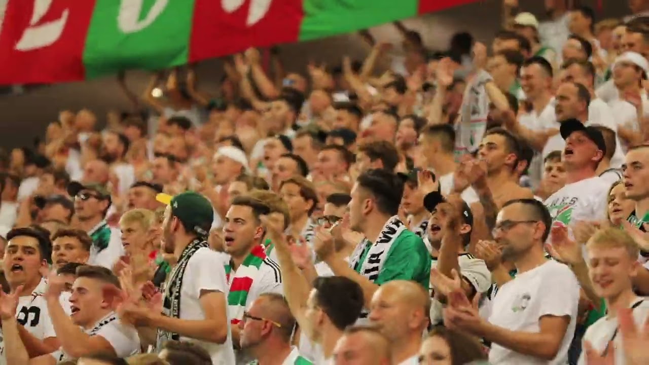 Doping kibiców Legii na meczu z Aston Villą
