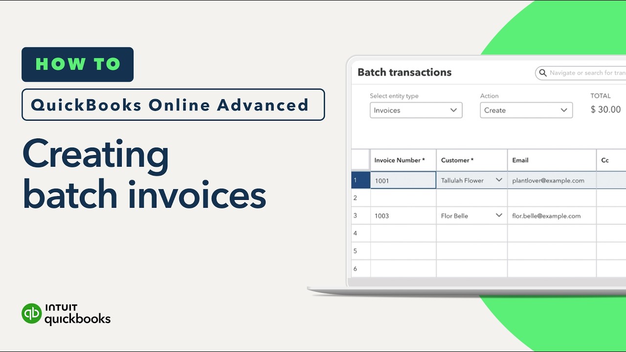 How to create batch invoices | QuickBooks Online Advanced