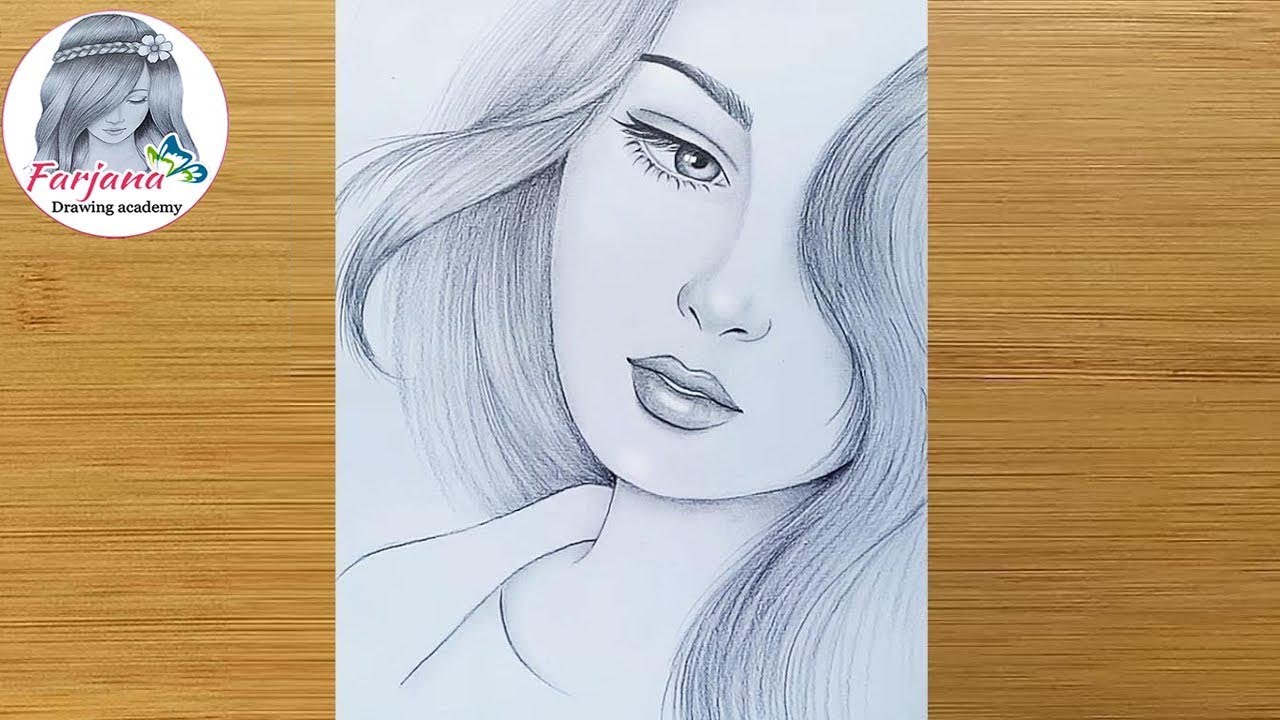 How to draw a girl for beginners || Pencil sketch || bir kız nasıl çizilir
