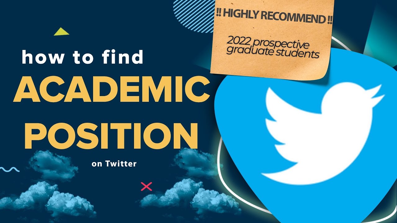Find an academic position and supervisors on Twitter