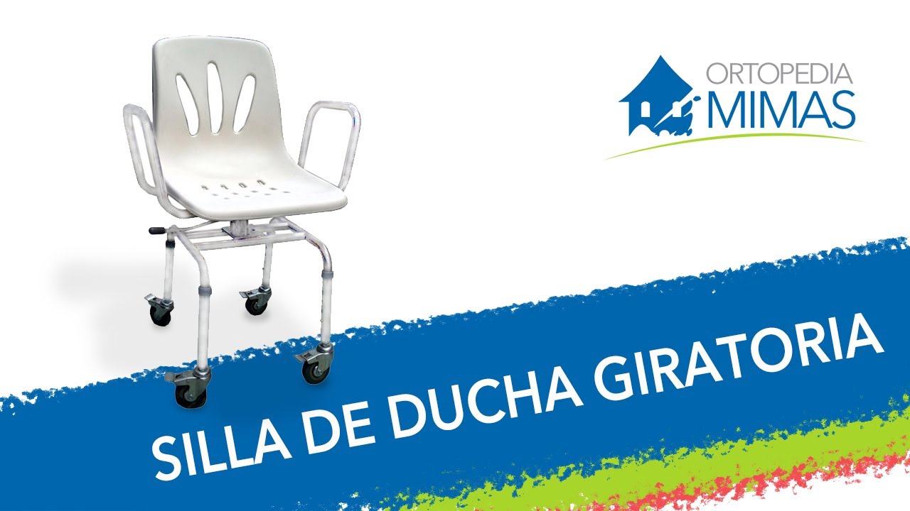Silla de Ducha Giratoria con Ruedas