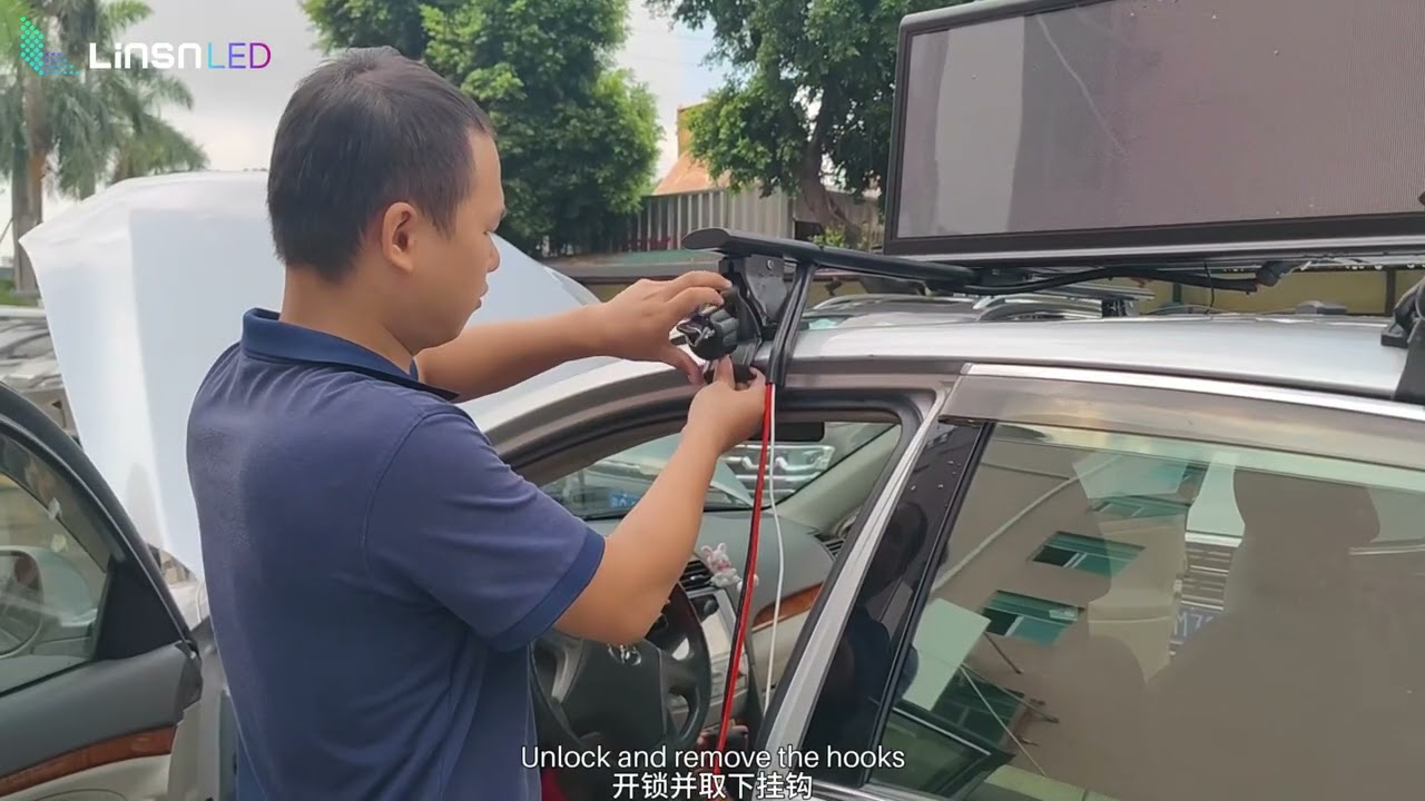 Taxi LED Display Removal from Car Roof | Easy Guide for Advertising Screens
