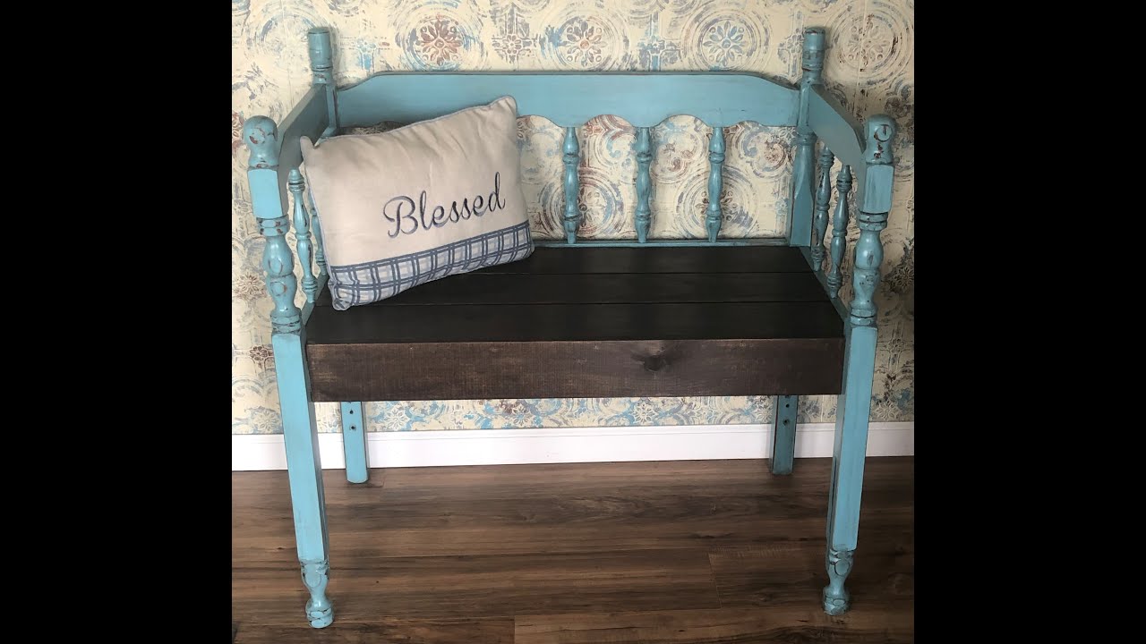 DIY Farmhouse Bench, Distressed Bench, Country Chic Furniture by A Noble Touch