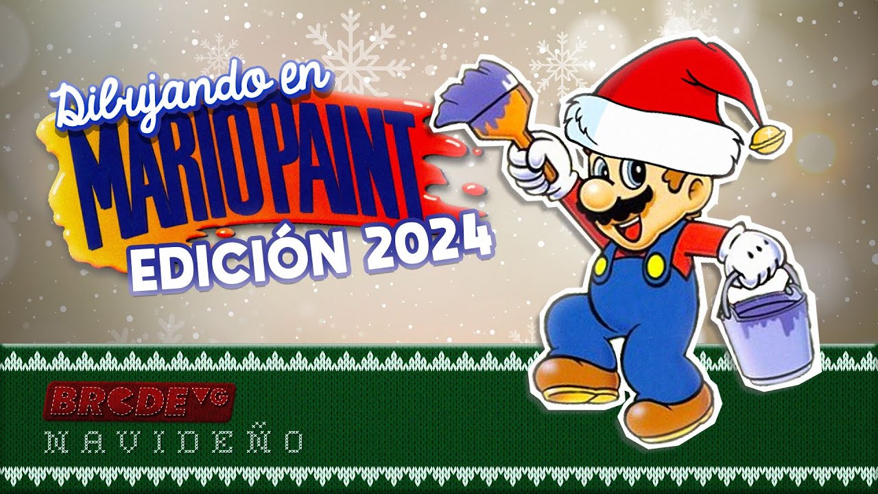 Dibujando en Mario Paint Navideño Edición 2024 ⛄️