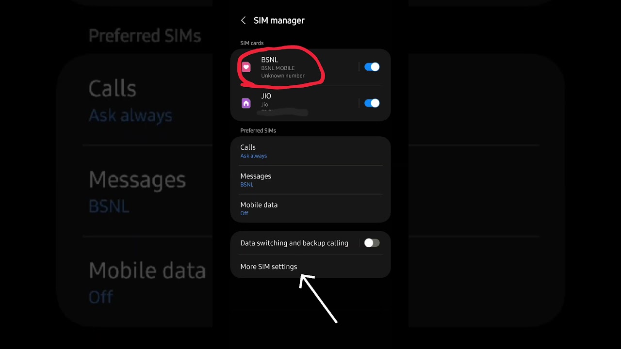 Unknown SIM card number | Android