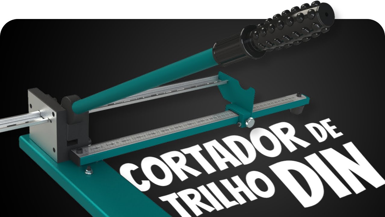 Cortador de TRILHO DIN com r&eacute;gua e batente