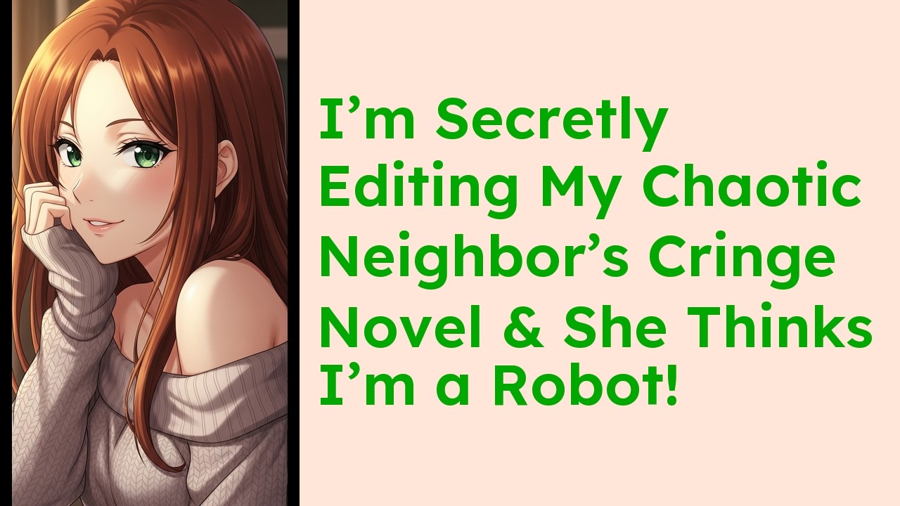 I’m Secretly Editing My Chaotic Neighbor’s Cringe Novel & She Thinks I’m a Robot!