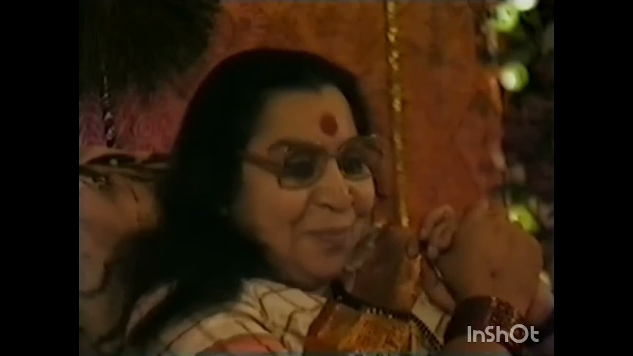 Shri Mataji enjoying Himachali Bhajans after Shri Shailputri Puja in dhramshala