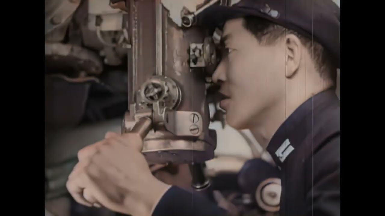 Japanese Submarine Operating on the Pacific 1940  - WWII Colorized Japanese Propaganda Film