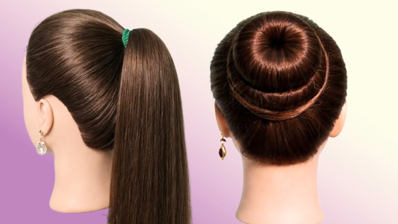 Easy & Quick Bun Hairstyle _ Quick Bun Hairstyle For Medium Long Hair done by @SoniaHairstyle #hair
