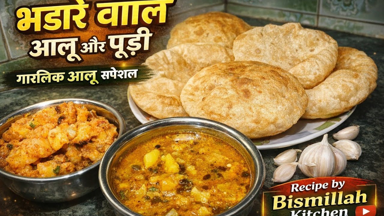 Bhandare wale Aalu aur garlic potato recipe recipe Bismillah kitchen