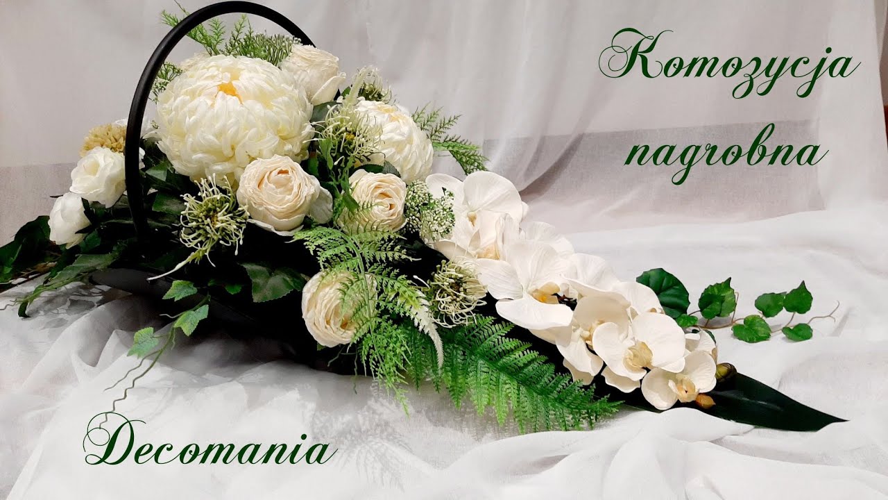 Nowoczesna kompozycja na cmentarz w koszu na drewno// DIY// grave decorations