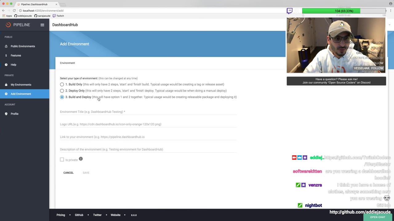 DashboardHub help section & contributing to Open Source