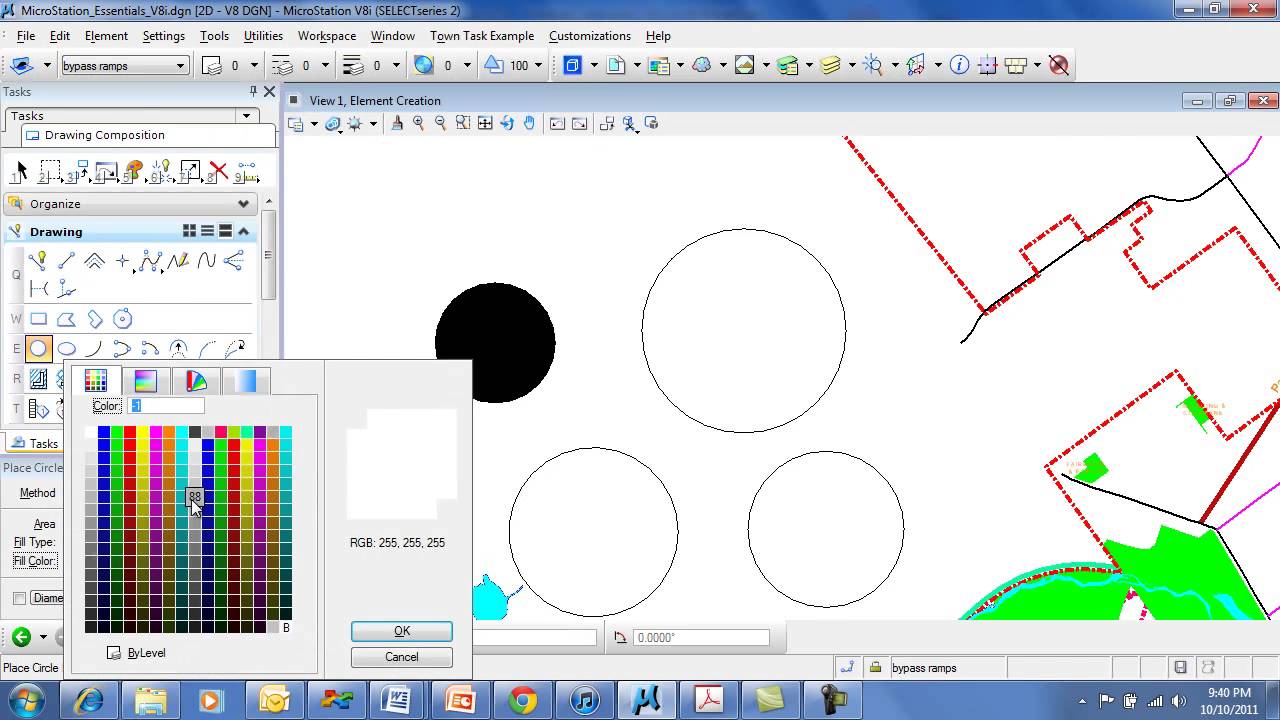 MicroStation Essentials Place Circle and Arc