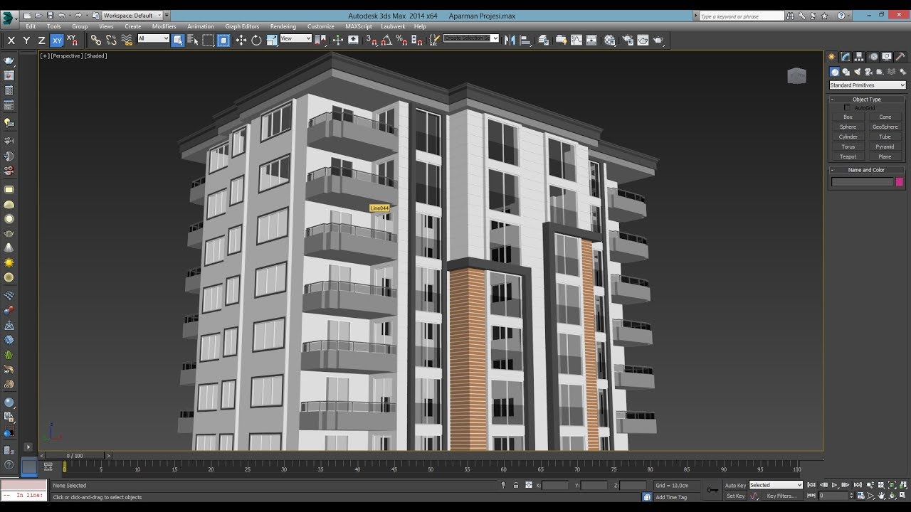 3ds MAX de Cephe Kaplama ve Cam Korkuluk Yapma