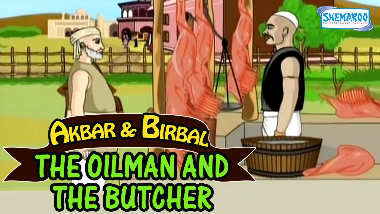 Akbar And Birbal - The Oil man & the Butcher - Funny Animated Stories