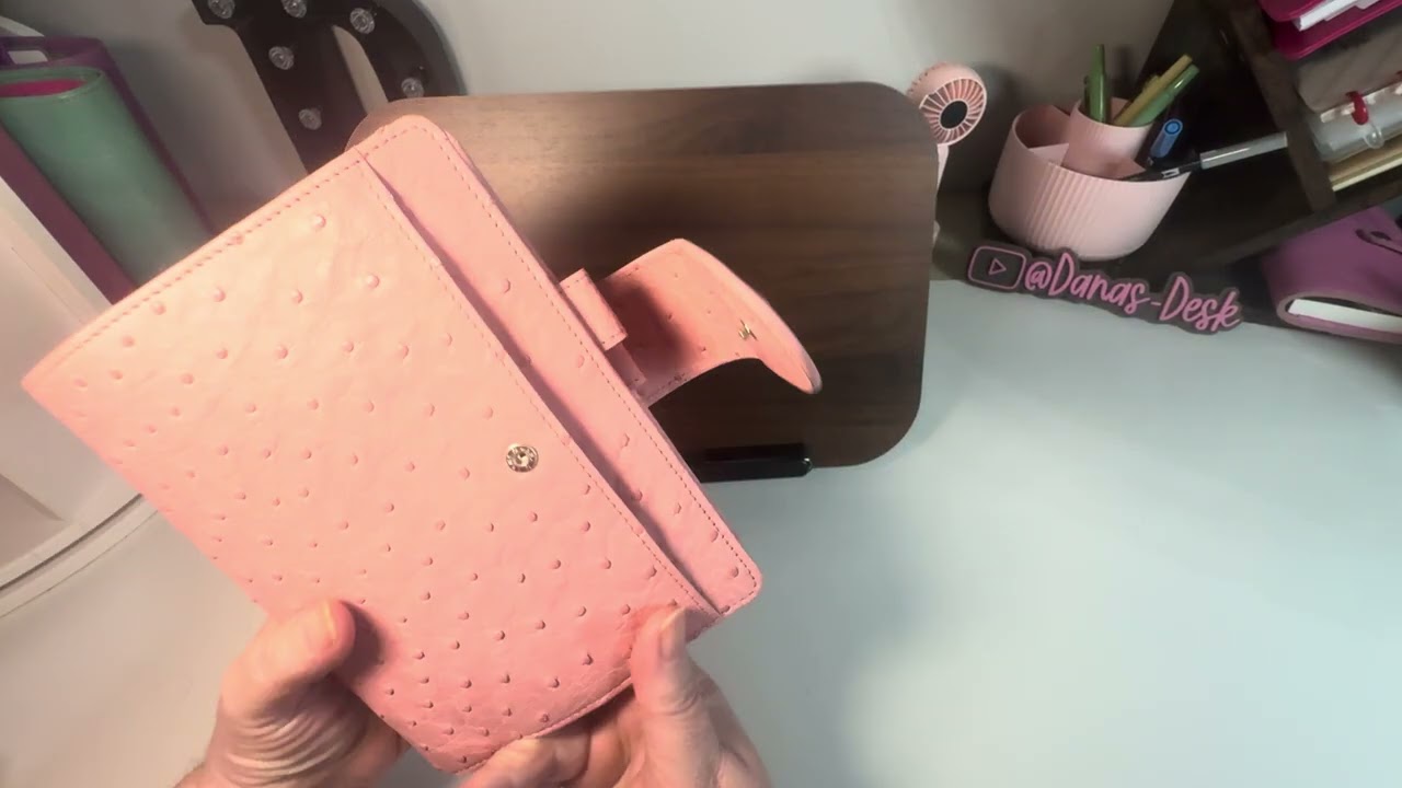 Кольца VDS Custom Standard Rings из розовой страусиной кожи